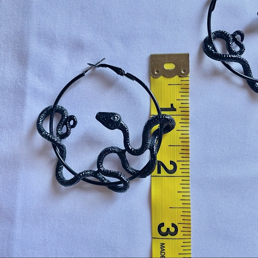 Snake Hoop Earrings - Picture 4 of 4